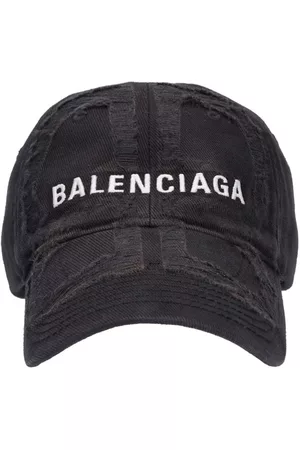 Balenciaga - Men - logo-embroidered Distressed Denim Baseball Cap Gray - L