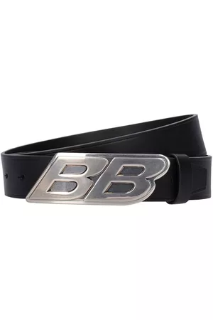 Balenciaga Men Belts - 3.5cm Bb Moto Leather Belt