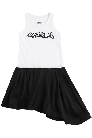Maison Margiela Girls Casual Dresses - Cotton Blend Sleeveless Jersey Dress