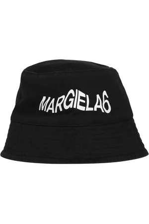Maison Margiela Girls Hats - Logo Print Cotton Bucket Hat