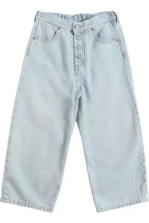 Maison Margiela Girls Wide Leg Jeans - Wide Leg Cotton Jeans