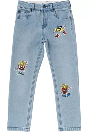Stella McCartney Boys Jeans - Organic Cotton Jeans W/ Patches