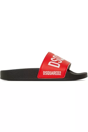 Dsquared2 Logo Print Rubber Slide Sandals