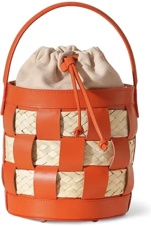 Hereu Sinia Woven Leather Cross-body Bag in Orange