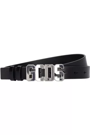 GCDS Leather Logo Belt