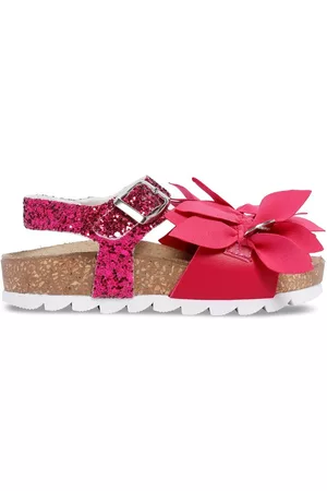 MONNALISA Girls Sandals - Glittered Sandals W/ Appliqués
