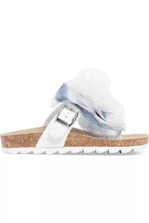 MONNALISA Glittered Thong Sandals W/ Appliqué