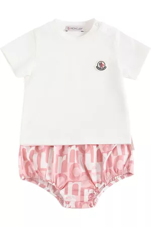 Moncler Girls T-shirts - Cotton T-shirt & Bandana Print Shorts
