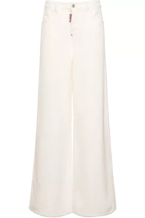 Dsquared2 Terrycloth Wide Mid Rise Pants