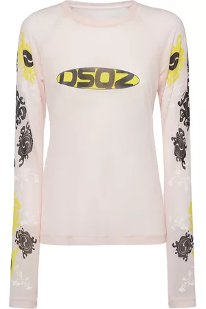 Dsquared2 Women Long sleeved Shirts - Printed Jersey Long Sleeve Top