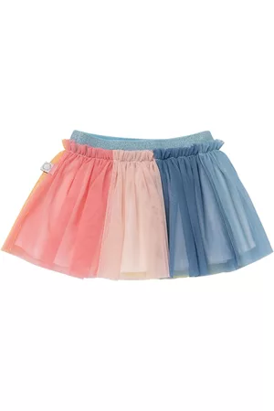 Stella McCartney Color Block Recycled Tulle Skirt