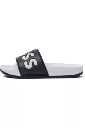 HUGO BOSS Logo Print Rubber Slide Sandals