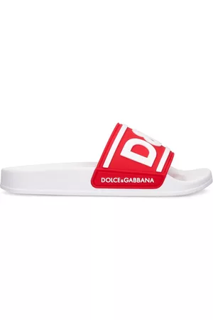 DOLCE & GABBANA Boys Sandals - Logo Rubber Slide Sandals