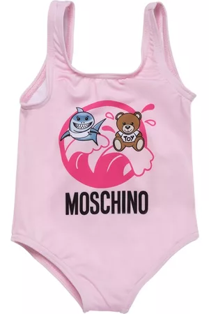 Moschino Girls Swimsuits - Printed Lycra Onepiece Swimsuit