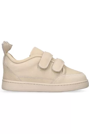 Donsje Boys Sneakers - Leather Strap Sneakers W/ Patch