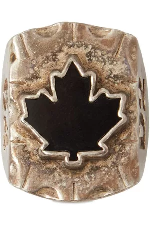 Dsquared2 Men Rings - D2 Leaf Thick Ring