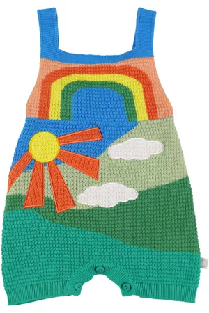 Stella McCartney Girls T-shirts - Crochet Organic Cotton Knit Romper