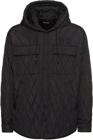 Dsquared2 Men Quilted puffer jackets - Logo Quilted Puffer Jacket W/ Hood
