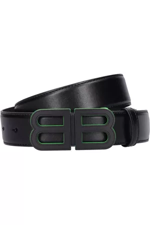 Balenciaga 3.5cm Bb Hourglass Leather Belt