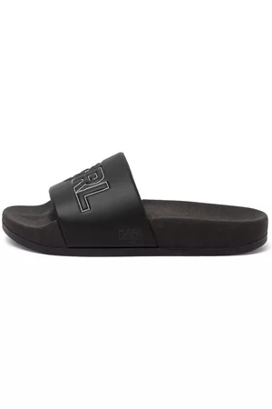 Karl Lagerfeld Embossed Logo Rubber Slide Sandals