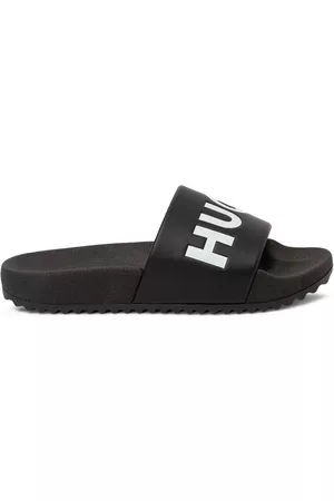 HUGO BOSS Logo Print Rubber Slide Sandals