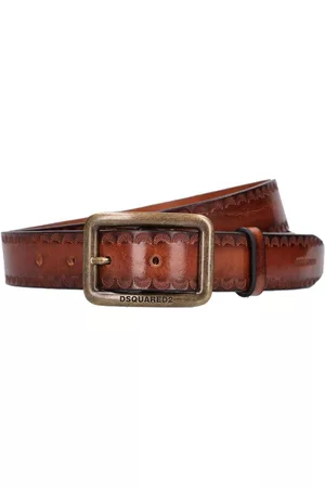 Dsquared2 Men Belts - 30mm Dsquared Simple Man Leather Belt