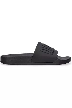 Diesel Boys Slide Sandals - Logo Rubber Slide Sandals