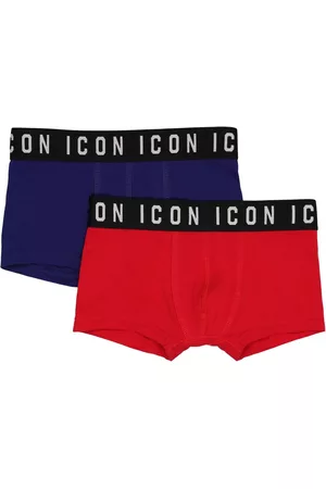 Dsquared2 Boys Boxer Shorts - Set Of 2 Logo Print Cotton Boxer Briefs