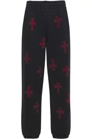 UNKNOWN Men Sweatpants - Crystal Cross Cotton Sweatpants