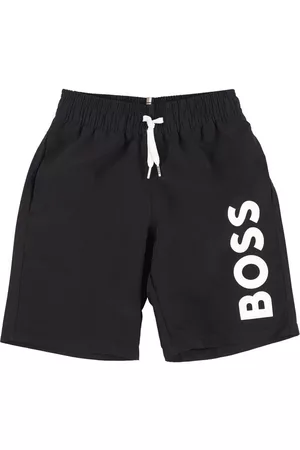 HUGO BOSS Logo Print Nylon Swim Shorts