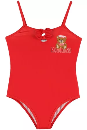 Moschino Printed Lycra One Piece Swimsuit W/bows
