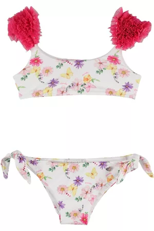 MONNALISA Girls Bikinis - Floral Printed Tech Bikini