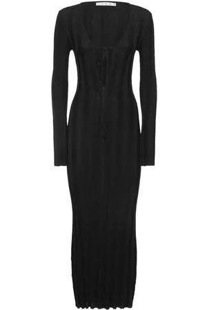 Third Form Women Long Sleeve Maxi Dresses - Viscose Knit Long Sleeve Maxi Dress
