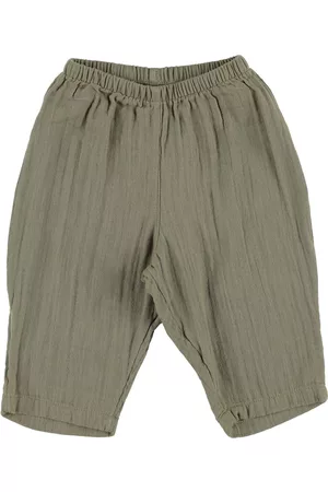 Petit Bateau Girls Leggings - Cotton Muslin Pants