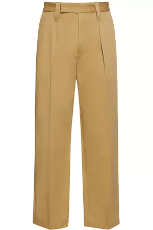 LEMAIRE Men Pants - Pleated Linen & Cotton Pants