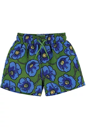 Kenzo Boys Swim Shorts - Flower Print Nylon Swim Shorts