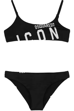 Dsquared2 Girls Bikinis - Icon Logo Print Lycra Bikini