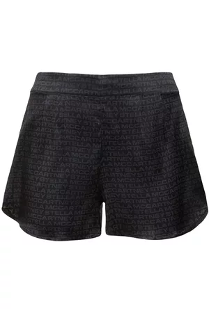 Stella McCartney Women Shorts - Monogram Printed Silk Shorts
