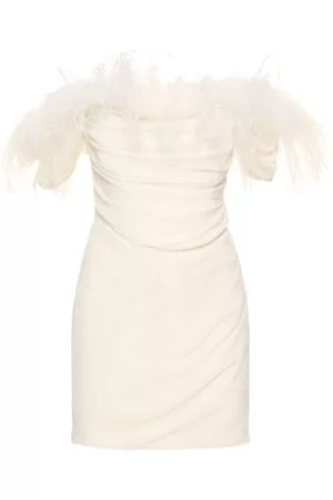 GIUSEPPE DI MORABITO Women Party Dresses - Georgette Mini Bustier Dress W/feathers