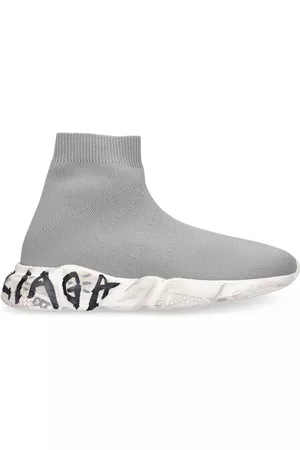 Balenciaga Girls Sneakers - Speed Lt Graffiti Recycled Knit Sneakers