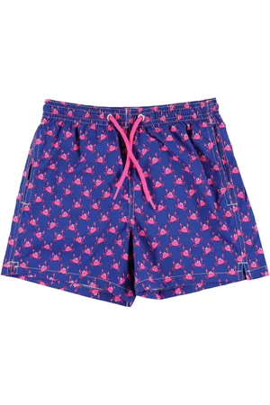 MC2 SAINT BARTH Boys Swim Shorts - Crab Print Nylon Swim Shorts