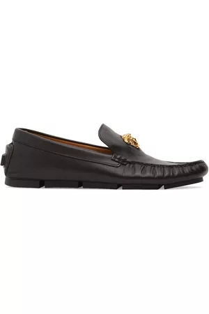 VERSACE Men Loafers - Leather Loafers W/ Medusa Detail