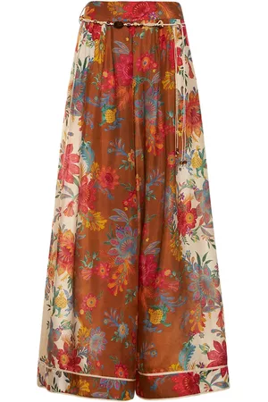 ZIMMERMANN Women Pants - Ginger Floral Relaxed Fit Silk Pants