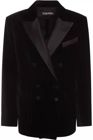 Tom Ford Women Jackets - Cotton Velvet Tuxedo Jacket