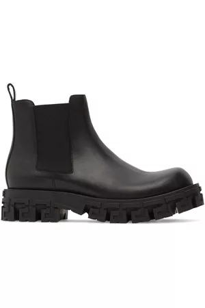 VERSACE Men Chelsea Boots - Leather Chelsea Booties