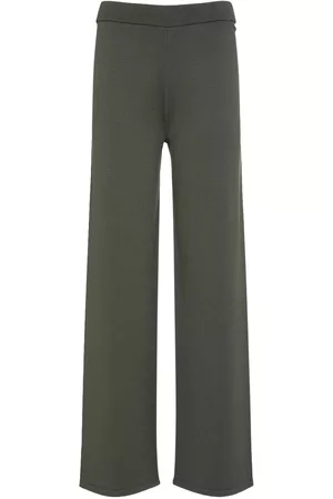 Max Mara Women Straight Leg Pants - "girotta" Rib Knit Straight Trousers
