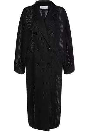 Max Mara Women Coats - "madame1" Double Breasted Net Midi Coat