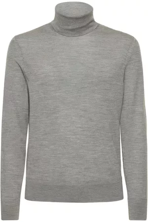 Tom Ford Men Turtleneck Sweaters - Fine Gauge Wool Roll Neck Sweater