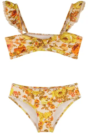 ZIMMERMANN Girls Bikinis - Floral Print Lycra Bikini