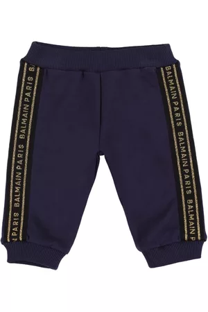 Balmain Girls Pants - Organic Cotton Sweatpants W/logo